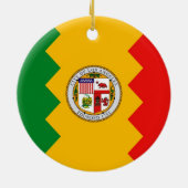 Ornament mit Fahne von Los Angeles, Kalifornien (Hinten)