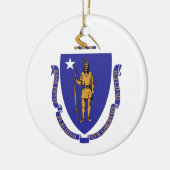 Ornament mit Fahne von Massachusetts (Links)