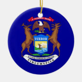 Ornament mit Fahne von Michigan (Vorne)