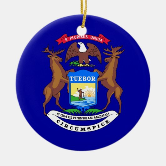 Ornament mit Fahne von Michigan (Vorne)