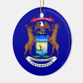 Ornament mit Fahne von Michigan (Links)