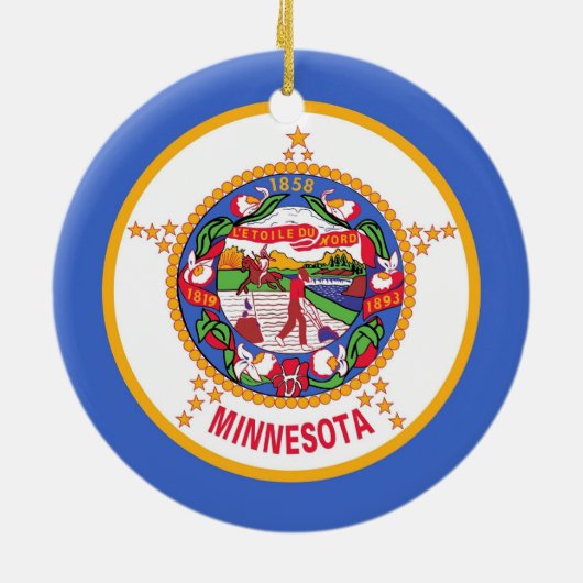 Ornament mit Fahne von Minnesota (Hinten)
