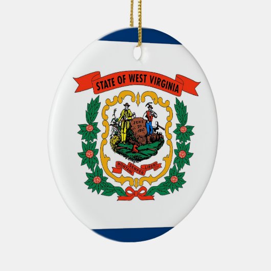Ornament mit Fahne von West Virginia (Rechts)