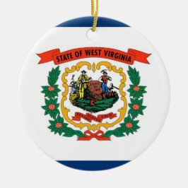 Ornament mit Fahne von West Virginia