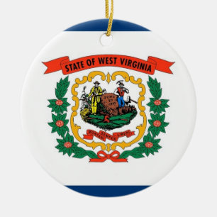 Ornament mit Fahne von West Virginia