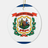 Ornament mit Fahne von West Virginia (Links)