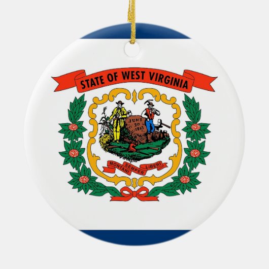 Ornament mit Fahne von West Virginia (Hinten)
