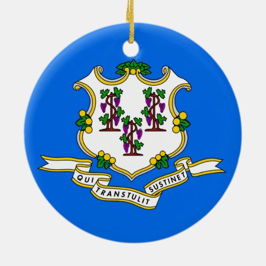 Ornament mit Flagge von Connecticut (Hinten)
