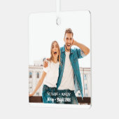 Ornament mit Foto + Name und Beschriftung (Vorderseite links)