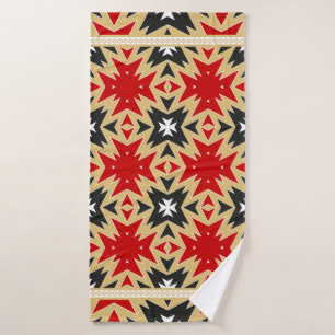 Ornament mit geometrischem Farbmuster, Silk Ne Badehandtuch