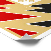 Ornament mit geometrischem Farbmuster, Silk Ne Poster (Ecke)