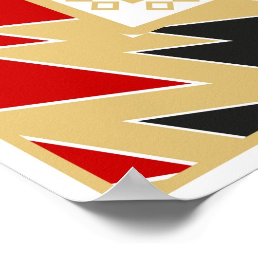 Ornament mit geometrischem Farbmuster, Silk Ne Poster (Ecke)