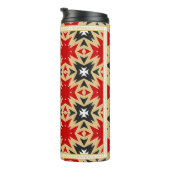 Ornament mit geometrischem Farbmuster, Silk Ne Thermosbecher (Nach rechts gedreht)