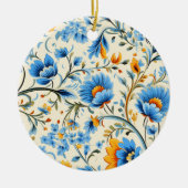 Ornament mit kompliziertem blauem und orangefarben (Vorne)