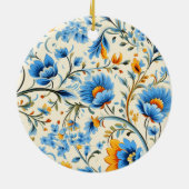 Ornament mit kompliziertem blauem und orangefarben (Hinten)