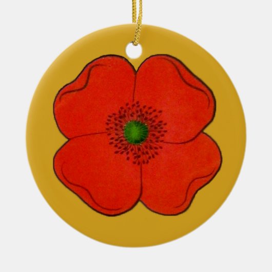 Ornament mit Mohn-Blume (Vorne)