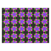Ornament mit violetten Blumen Tischdecke (Vorderseite (Horizontal))