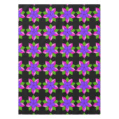 Ornament mit violetten Blumen Tischdecke (Vorderseite)