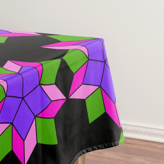 Ornament mit violetten Blumen Tischdecke (Beispiel)