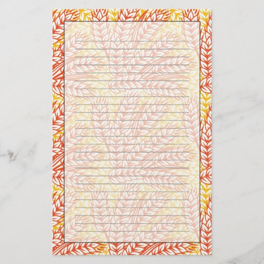 Ornament mit Weizenohren Briefpapier (Vorderseite)