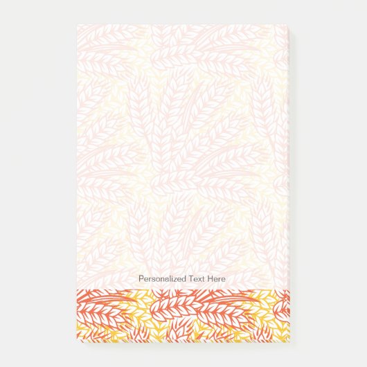 Ornament mit Weizenohren Post-it Klebezettel (Vorderseite)