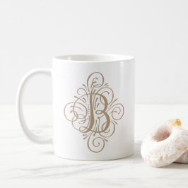 Ornament Monogram Swash Personalisiert Kaffeetasse
