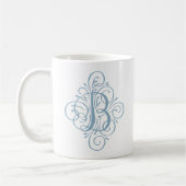 Ornament Monogram Swash Personalisiert Kaffeetasse (Links)