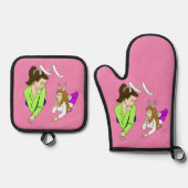 Ornament Ofenhandschuh & Topflappen-Set (Vorderseite)
