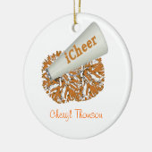 Ornament Orange und White Cheerleader (Links)