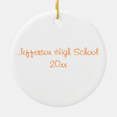 Ornament Orange und White Cheerleader (Hinten)