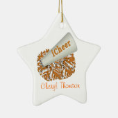 Ornament Orange & White Cheerleader (Rechts)
