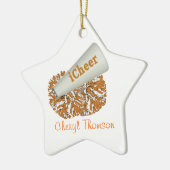 Ornament Orange & White Cheerleader (Links)