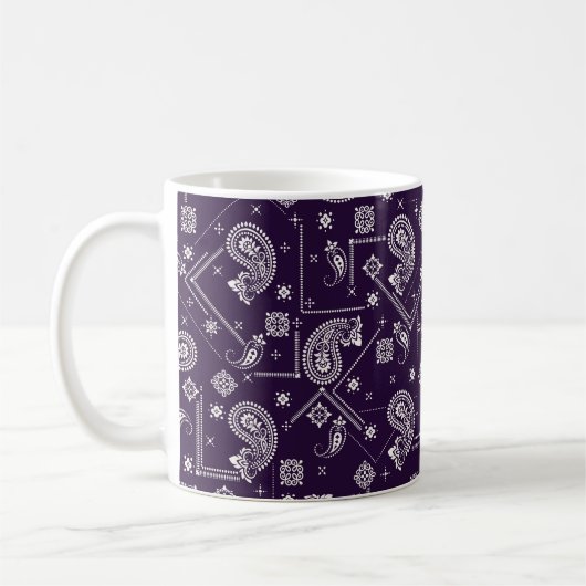 Ornament Paisley Bandana Print Pattern Kaffeetasse (Links)