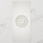 Ornament & Pearls | Hochzeitsprogramm-Ständerkarte Programm (Rückseite)
