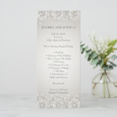 Ornament & Pearls | Hochzeitsprogramm-Ständerkarte Programm (Stehend Vorderseite)