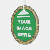 Ornament - Personalisiert - Bild hinzufügen / Text (Vorderseite links)