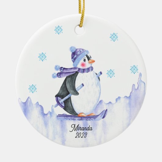 Ornament Personalisiert Pinguin (Vorne)