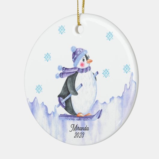 Ornament Personalisiert Pinguin (Links)