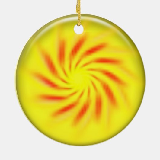 Ornament - Pinwheel in 3d Gelb Ball (Hinten)