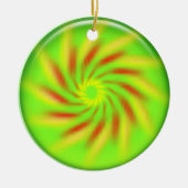 Ornament - Pinwheel in 3D grüne Kugel (Vorne)