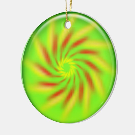 Ornament - Pinwheel in 3D grüne Kugel (Links)