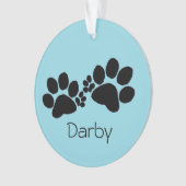 Ornament - Polydactyl-Pfotenabdrücke und Foto (Vorderseite)