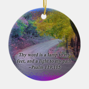 ORNAMENT PSALM 119:105 Ihr Word Lamp to My Feet