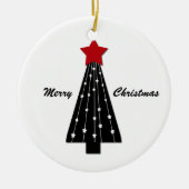 Ornament Red Star Black Tree (Vorne)