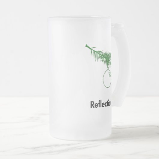 Ornament-Reflektion Mattglas Bierglas (VorderseiteRechts)