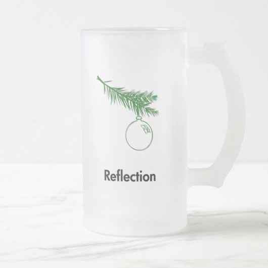 Ornament-Reflektion Mattglas Bierglas (Rechts)