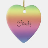 Ornament - Regenbogenfarben und Familienherz (Rechts)