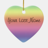 Ornament - Regenbogenfarben und Familienherz (Hinten)