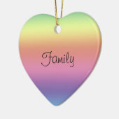 Ornament - Regenbogenfarben und Familienherz (Links)