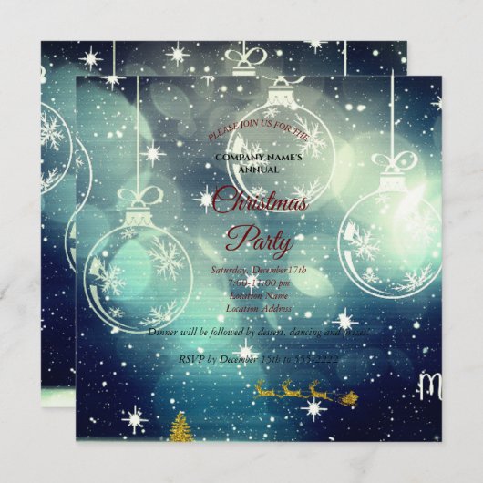 Ornament, Rentiere und Weihnachtsmann (Vorne/Hinten)